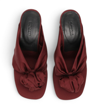 Rotate Sandali con linguetta in raso bordeaux