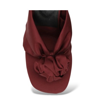 Rotate Sandali con linguetta in raso bordeaux
