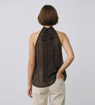 Rotate Top Fleur brown