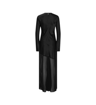 Rotate Vestido Kaisy con abertura negro