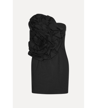 Rotate Mini robe  fleurs noires