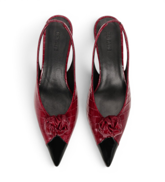 Rotate Scarpe stringate in pelle bordeaux con nodo