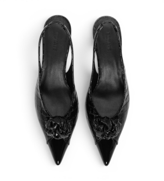 Rotate Scarpe stringate in pelle con nodo nero