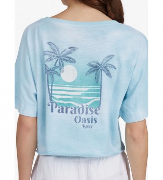 Roxy Happy Palms T-shirt branca, azul