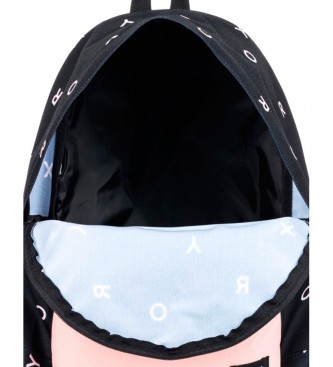 Roxy Be Young backpack black, pink - 42x32x12cm 