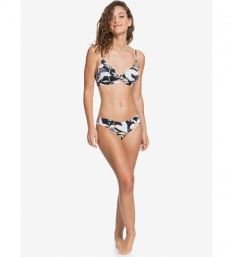 Roxy Top bikini atletico classico da spiaggia stampato nero