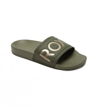 Roxy Slippy Ii green flip flops