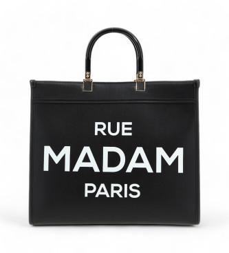 RUE MADAM Borsa tote nera con icona