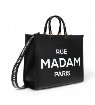 RUE MADAM Borsa tote nera con icona