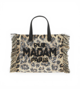 RUE MADAM PARIS Torba Casablanca Mini Tote z živalskim odtisom