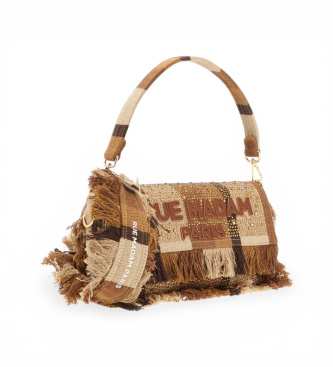 RUE MADAM PARIS Rjava torba Casablanca za na ramo