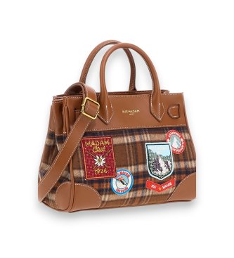 RUE MADAM PARIS Braune Mini Tote Tasche Chamonix