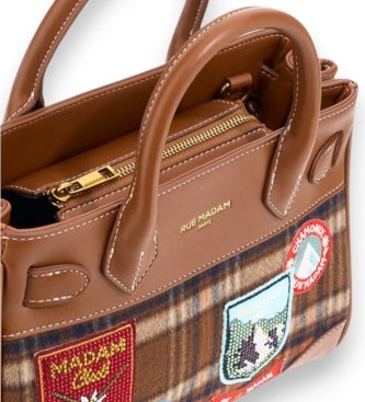 RUE MADAM PARIS Braune Mini Tote Tasche Chamonix