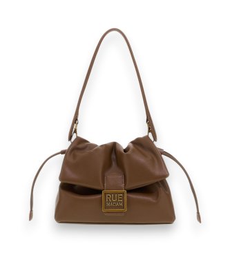 RUE MADAM PARIS Rjava torbica La Maison Shoulder
