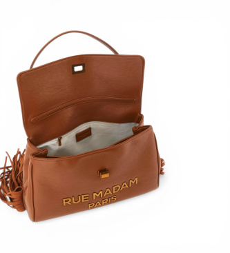 RUE MADAM PARIS Bolso Les Jours XL Fringes marr�n