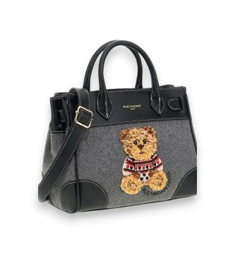 RUE MADAM PARIS Graue Marvin Love Mini Tote Tasche