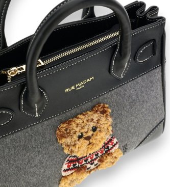 RUE MADAM PARIS Graue Marvin Love Mini Tote Tasche