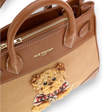 RUE MADAM PARIS Bolsa Marvin Love Mini Tote bege