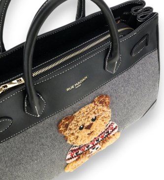 RUE MADAM PARIS Marvin Love Tote Tasche grau
