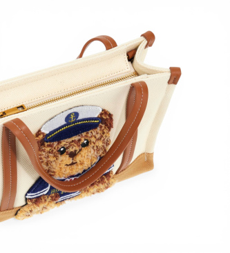 RUE MADAM PARIS Marvin Mini nakupovalna poletna rjava torba