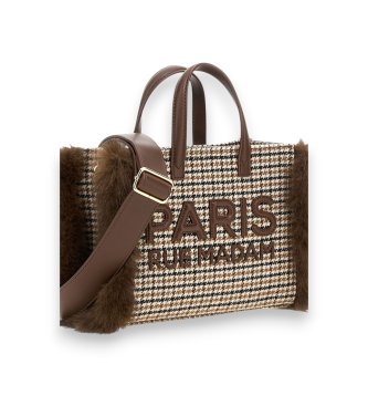RUE MADAM PARIS Bolso Megeve Mini Tote marrón
