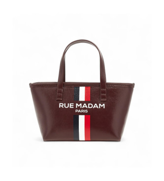 RUE MADAM PARIS Maroon Mini Shopping Bag