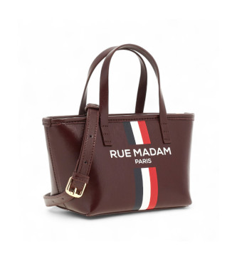RUE MADAM PARIS Maroon Mini Shopping Bag