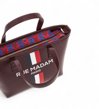 RUE MADAM PARIS Maroon Mini Shopping Bag