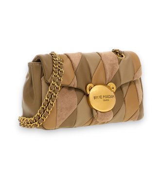RUE MADAM PARIS Tasche Puffy XL Patchwork braun