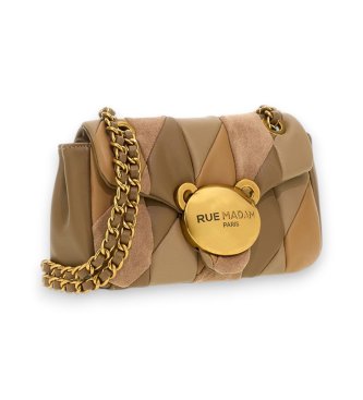 RUE MADAM PARIS Bolso Puffy Xs Patchwork marrón
