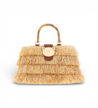 RUE MADAM PARIS Riad Fringes Košarica rjava torba