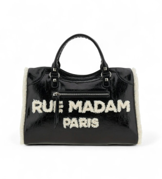 RUE MADAM PARIS Borsa tote Shine nera