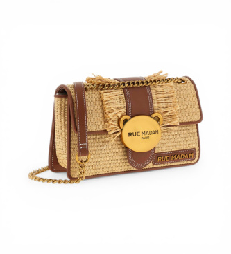 RUE MADAM PARIS Bolso Teddy con flechos marr�n