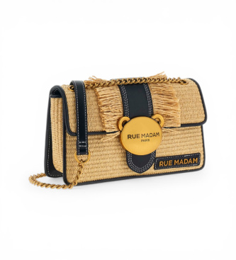 RUE MADAM PARIS Teddybag mit schwarzen Fransen