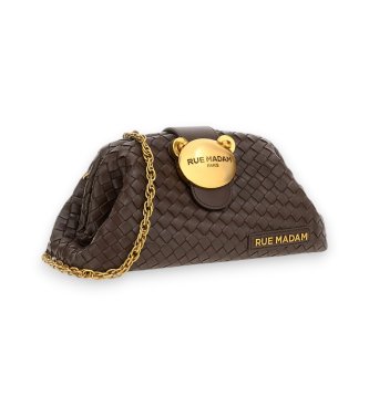 RUE MADAM PARIS Braune Umhängetasche ?The Pouch Motif?