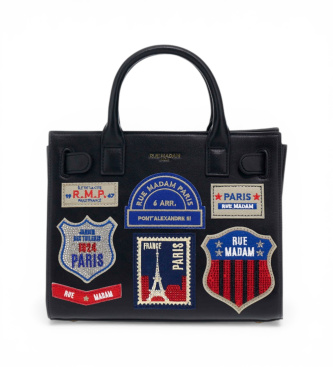 RUE MADAM PARIS Mini torbica St.Germain črna