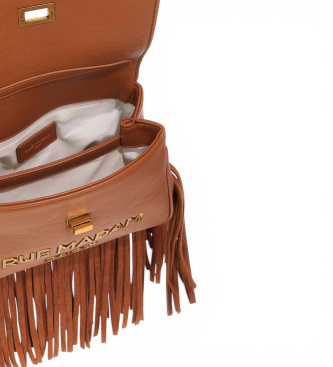 RUE MADAM PARIS Bolso Les Jours XS Fringes marr�n
