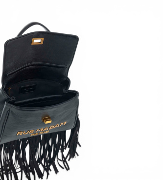 RUE MADAM PARIS Bolso Les Jours XS Fringes negro
