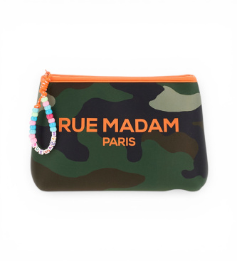 RUE MADAM PARIS Sommer Clutch Camouflage Kulturbeutel