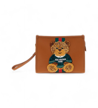 RUE MADAM Yosemite Clutch braune Kupplungstasche