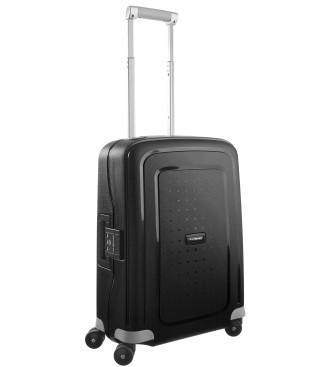 Samsonite S'Cure Spinner 55/20 kabinski kovček tog s prostornino 34 L, črn