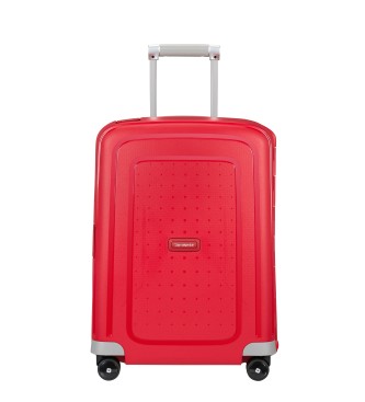 Samsonite Sztywna walizka kabinowa S'Cure Spinner 55/20 o pojemności 34 l w kolorze czerwonym