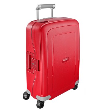 Samsonite Sztywna walizka kabinowa S'Cure Spinner 55/20 o pojemności 34 l w kolorze czerwonym