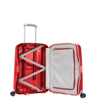 Samsonite Sztywna walizka kabinowa S'Cure Spinner 55/20 o pojemności 34 l w kolorze czerwonym