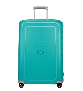 Samsonite S'Cure Spinner 75/28 stor hrd kuffert med 102 L kapacitet turkis