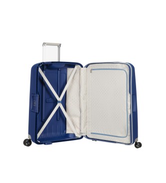 Samsonite Grote koffer S'Cure Spinner 75/28 stijf met 102 L inhoud blauw