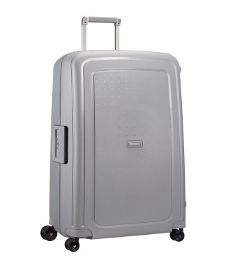 Samsonite Stor resvska S'Cure Spinner 75/28 styv med 102 L kapacitet silver