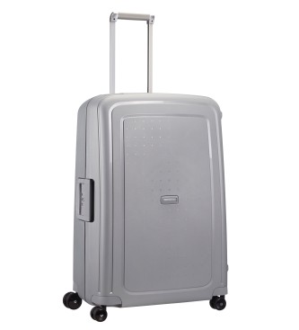 Samsonite Grote koffer S'Cure Spinner 75/28 stijf met 102 L inhoud zilver