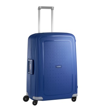 Samsonite S'Cure Spinner 69/25 medium hrd kuffert med 79 L kapacitet bl