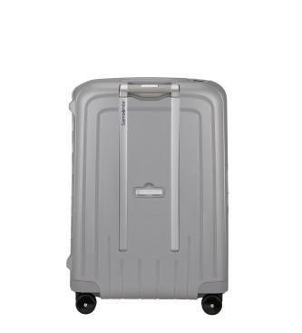 Samsonite Maleta mediana S'Cure Spinner 69/25 rgida con capacidad de 79 L plata